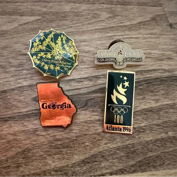 Lot of vintage Georgia  pins including 1996 Olympic pins - Picture 1 of 8